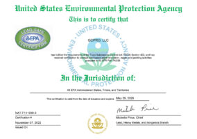 Lead Safe Certified Firm
